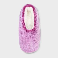 Slip into warmth and comfort with the Women's Faux Fur Cozy Pull-On Slipper Socks with Grippers from Auden™. These pull-on style slippers offer a soft flexible sole, great for lounging at home & easily packable when you're on the go. These soft, plush slippers will keep your feet snug, while the grippers on the bottom add safety on slippery floors. Auden™: Fit for you in every way. Snug Super Soft Winter Slippers, Purple Winter Slippers With Round Toe, Purple Round Toe Winter Slippers, Plush Slippers, Sock Packs, Slipper Socks, Womens Slippers, Soft Plush, The Go