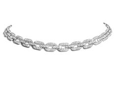 Flaunt your lovely style with this stunning 2.37ct t.w. diamond choker statement necklace. Perfect for special occasions, this exquisite choker dazzles with its intricate detailing and sparkling diamonds, creating a mystical look that will captivate all who behold it. Shine with true beauty! Metal: 18K White GoldDiamond Shape: Round Brilliant-cuts Diamond Weight: 228 Round brilliant cut 2.37ct tw Dimensions: 7mm wideLenght: 40cm Estimated production time is 4 - 5 weeks Diamond Statement Necklace, Diamond Choker, Statement Choker Necklace, Sparkle Diamonds, Round Brilliant Cut Diamond, True Beauty, Round Brilliant, Choker, Statement Necklace