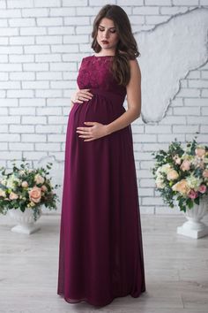 Burgundy Maternity Dress, Flowy Maternity Dress, Indie Outfits Ideas, Vestidos Para Baby Shower, Blush Maternity Dress, Pregnant Party Dress, Fancy Jumpsuit, Chiffon Maternity Dress, Dress With Lace Top