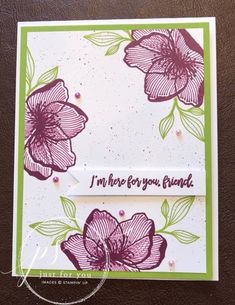 a close up of a card with flowers on it