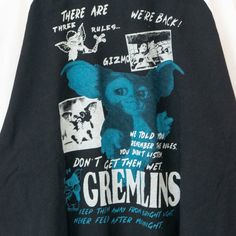 GREMLINS グレムリン コラージュ ラグラン ロンT BLACK – YOU ARE MY POISON Collage Design, Long Sleeve Shirts, Black