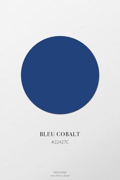 a blue circle with the words bleu cobaltt on it