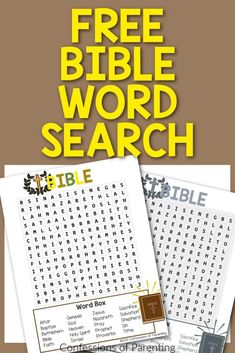 the free bible word search printable for kids to use on their books and crafts