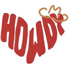 the word hod is made up of red letters and a gold crown on top