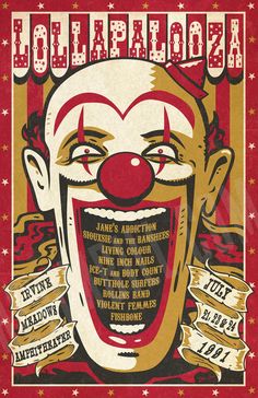 an old poster with a clown's face and the words, lollapopo