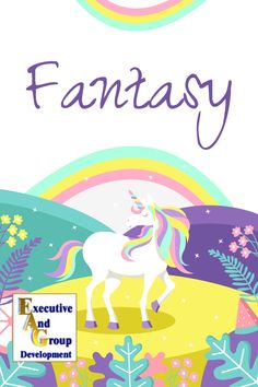 an image of a unicorn with the words fantasy on it