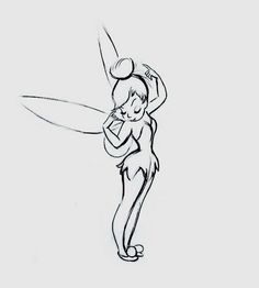 a drawing of tinkerbell from the movie tinkerbell