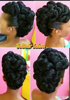 #updo Natural Updo, Twisted Hair, Natural African American Hairstyles, Easy Updo Hairstyles, Hairstyle Youtube, Updo Styles