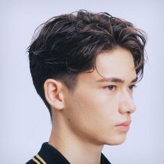 Perm Hair Men, Bangs Haircut, Korean Men Hairstyle, Men Aesthetic