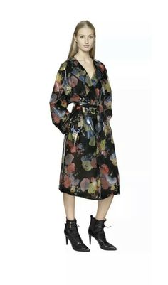 Diesel G Sien Floral PVC Trench Long Raincoat Jacket High Fashion  Retail $398. FAST AND FREE SHIPPING. Designer Fall Floral Print Outerwear, Designer Floral Print Fall Outerwear, Designer Floral Print Outerwear For Work, Designer Floral Print Workwear Outerwear, Designer Long Sleeve Belted Outerwear, Floral Print Outerwear For Fall Workwear, Luxury Double-breasted Outerwear For Spring, Fall Floral Print Outerwear For Work, Luxury Long Sleeve Outerwear For Spring