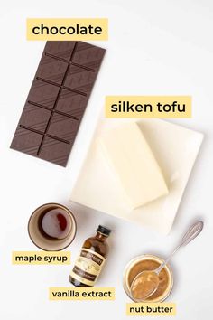 the ingredients to make chocolate fudge