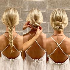 Twisty Hairstyles, Easy Braided Updo, Easy Updos For Long Hair, Dunner Wordend Haar, Low Updo, Easy Updo Hairstyles, Easy Hairstyles Quick, Simple Prom Hair