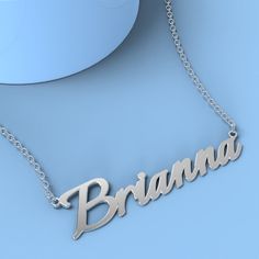 Brianna name necklace Silver Custom Necklace, Personalized Gifts For Her/Him Add something extra special to your jewelry box with Name Necklace Official engravable necklaces.
									The Brianna's name necklace with little heart unique gifts Silver is best gifts for Brianna. Name Necklace Official provides affordable engravable jewelry that won't 
									break the bank. In addition, these pieces make for very thoughtful and appreciated gifts for friends and family. 
									And whether valen Brianna Name, Engravable Jewelry, Name Necklace Silver, Necklace Rose Gold, Necklace Rose, Personalized Gifts For Her, Engraved Jewelry, Gifts Birthday, Engraved Necklace