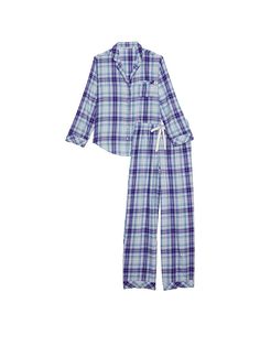 Great for gifting, this comfy, classic set has an easy, button-front top and drawstring pants in cozy flannel.   Relaxed fit  Long-sleeve top hits at hips  Chest pocket  Pant with elastic drawstring waist  Machine wash  Imported Lingerie Catalog, Pajamas Sets, Top Hits, Button Front Top, Cozy Flannel, Pocket Pants, Pj Sets, Drawstring Pants, Cotton Flannel