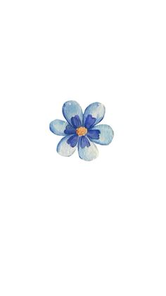 a blue flower on a white background