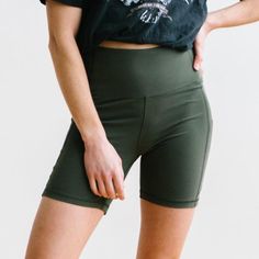 Biker Shorts - 6'' - Olive Green | MT LUXE &vert; Maven Thread Casual Breathable Biker Shorts With 4-way Stretch, Casual Compression Activewear For Outdoor Activities, Casual Biker Shorts For Outdoor Activities With Moisture-wicking, Casual Moisture-wicking Biker Shorts For Outdoor Activities, Green Casual Biker Shorts For Gym, Casual Green Biker Shorts For Gym, Casual Stretch Biker Shorts For Outdoor Activities, Casual Biker Shorts For Summer Outdoor Activities, Fitted Activewear For Spring Outdoor Activities