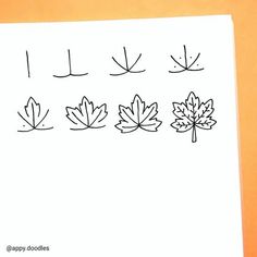 a sheet of paper with leaves drawn on it