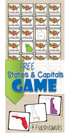 the state and capital game for kids to play with their name, states and capital