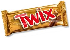 a chocolate bar with the word twix printed on it