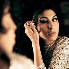 The iconic #AmyWinehouse who was rarely, if ever, seen without her thick slashes of flicked eyeliner #FacePaintBook http://www.lisaeldridge.com/facepaint/ Amy W, Amazing Amy, Ray Charles, Tina Turner, Dita Von Teese, George Michael, Sophia Loren, Amy Winehouse, Gwen Stefani