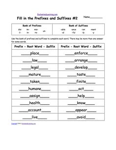 worksheet with words in english and spanish