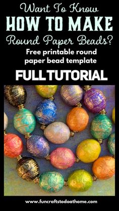 an easter egg craft with the text how to make round paper beads? free printable round