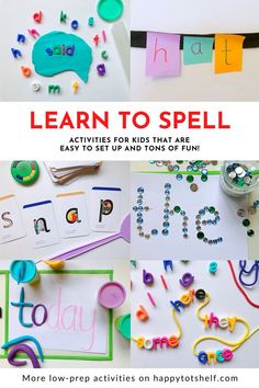 Spelling Activities for Preschoolers Fun Spelling Activities, Playdough Letters, Teaching Child To Read, Early Reading Skills, Phonics Rules, Teaching Spelling, Activities For Preschoolers, Learn To Spell