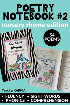 the poetry notebook 2 nursery rhyme edition is available for pre - k students