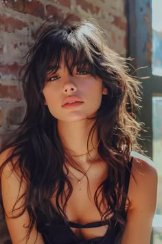 Medium Chunky Layered Hair, Haircuts With Bangs And Layers Medium, Gorgeous Long Hair, Long Haircut Fringe, Fringe Layered Haircut, Long Layered Messy Hair, Choppy Long Hair With Bangs, Layered Brown Hair With Bangs, Long Brown Hair With Layers And Bangs