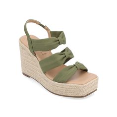 Journee Collection-Santorynn Wedge Sandal Look stunning in the Santorynn wedge sandal from Journee Collection. Multi-bow strap design accentuates the look of this platform sandal and the slingback strap offers a snug fit. It features a Tru Comfort Foam footbed to cushion your foot and an espadrille wedge heel to complete the look. Sunny Weather, Espadrilles Platform, Womens Sandals Wedges, Espadrille Sandals, Platform Wedge Sandals, Journee Collection, Platform Wedge, Womens Wedges, Strap Design