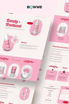 Beauty Website Template Beauty Product Email Design, Cute Infographic Design, Product Email Design, Product Banner, Business Card Logo Design, Best Website Templates, Email Marketing Template, Ecommerce Design, Webpage Design