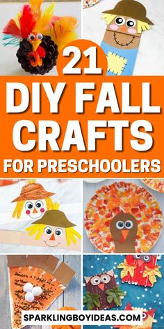 21 diy fall crafts for preschoolers that are fun and easy to make with the kids