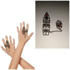 You'll Be The Finest Wench Aboard The Ship When You Wear These Pirate Finger Armor Rings! These Ornate Rings Feature Faux Gems And Dramatic Chain Accents For A Look That's Bound To Turn Heads. Brand Spirit Halloween Item Gold Rings Ruby And Black Stone Accents Includes: 2 Rings Dimensions: 7.25" L X 0.75" H X 0.75" W Size One Size Fits Most Not Responsible For Fit Or Size Material: Metal, Crystal Stones Care: Spot Clean Condition New In Packaging Never Used Items Can Contain Unseen Flaws Please Ornate Rings, Armor Rings, Halloween Pirate Costume, Finger Armor, Rings Ruby, Pirate Jewelry, Ornate Ring, Armor Ring, Pandora Pink