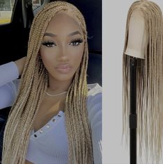 Beautiful Braided Wig Color 613 22 To 24 Inches Very Beautiful, Handcrafted Braided Wig Will Last For Years Lace Frontal Baby Hair Also... Wig Closet, Braid Wig, Wig Color, Braided Wig, Beautiful Braids, Braids Wig, Baby Hair, Lace Frontal, Baby Hairstyles