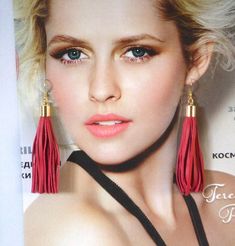 Lovely and very lightweight leather tassel earrings will be a wonderful addition to your image because this is trendy shade of red - Viva Magenta. Gold-colored fittings adds a special touch, nickel free hooks. Length with hook about 9.5 cm. (3.74″) Jewelry will be securely packed and shipped within 1-3 days after purchase. The approximate time of delivery: - USA: 1,5 - 4 weeks - Canada: 3-4 weeks - Australia: 2-5 weeks - Europe: 8-20 days depending on location (Germany, Italy 2-3 weeks) - Japan Trendy Fringe Jewelry Gift, Trendy Fringe Jewelry For Gifts, Trendy Fringe Jewelry As Gift, Trendy Fringed Jewelry As Gift, Trendy Fringe Earrings As A Gift, Red Dangle Tassel Earrings For Gift, Red Dangle Tassel Earrings As Gift, Trendy Red Tassel Earrings, Handmade Trendy Red Tassel Earrings