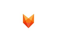 an orange fox head on a white background with the letter m in the middle and bottom corner