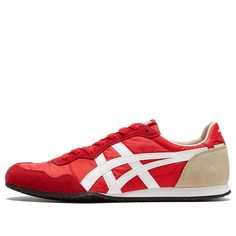 Onitsuka Tiger Serrano Shoes 'Classic Red White' 1183B400-601 Red Shoes Men, Onitsuka Tiger Serrano, Tiger Shoes, Men Are Men, Limited Edition Sneakers, Shoes Classic, Onitsuka Tiger, Tiger Stripes, Comfortable Sneakers