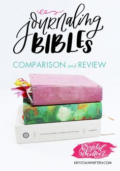 three books stacked on top of each other with the title overlaying some bibles comparison and review