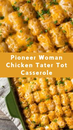 Pioneer Woman Chicken Tater Tot Casserole Cheesy Chicken Tater Tot Casserole, Tot Casserole Recipes, Pioneer Woman Chicken, Casserole To Freeze, Chicken Tater Tot Casserole, Shredded Rotisserie Chicken, Tater Tot Recipes, Tater Tot Casserole Recipes, Tot Casserole