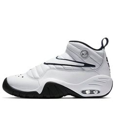 Nike Air Shake Ndestrukt 'White Navy' White/Navy-Black 880869-102 White Basketball Shoes With Air Cushioning For Sports, Nike Dynamic White Basketball Shoes, White Basketball Shoes With Air Cushioning For Light Sports, Dynamic White Nike Basketball Shoes, White Air Max Sneakers For Sports, Navy White, Navy And White, Nike Air, Nike