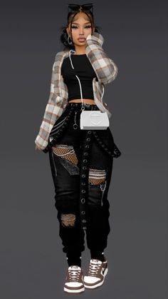 Imvu Outfits Ideas Cute Baddie, Cute Fall Outfits Baddie, Imvu Outfits Ideas Baddie, Imvu Outfits, Bratz Inspired Outfits, Fashion Illustration Dresses, Classy Casual Outfits, Easy Trendy Outfits