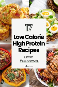 High Protein low calorie meals Protein Low Calorie Meals, High Protein Low Calorie Meals, Low Calorie High Protein Recipes, High Protein Low Calorie Recipes, Recipes Under 500 Calories, Low Calorie Meals, Low Calorie High Protein, Easy High Protein Meals