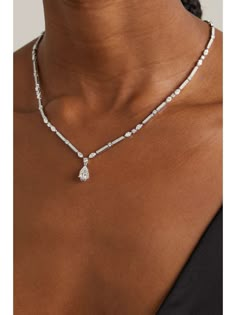 DE BEERS JEWELLERS Diamond Lines Snow Dance 18-karat white gold diamond necklace | NET-A-PORTER