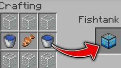 the fish tank in minecraft with an arrow pointing to it's left side