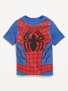 crew neck short sleeves licensed graphic MARVEL, Marvel Comics™ & © 2023 Marvel Entertainment, LLC and its subsidiaries.  Licensed by Marvel Characters B. V.  All rights reserved. Spider Man Costume, Spiderman Gifts, Toddler Boy Tops, Kids Headphones, Happy Birthday Baby, Marvel Entertainment, T Shirt Costumes, Mens Costumes, Maternity Wear