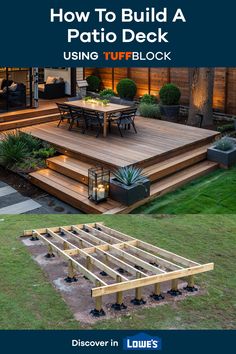 how to build a patio deck using tufflock