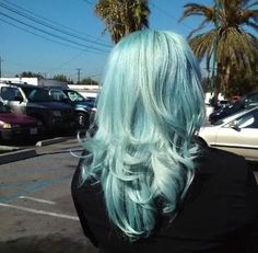 Sea Foam Hair Color, Long Teal Hair, Light Teal Hair Color, Green Blue Hair Dye, Sea Foam Hair, Sea Hair Color, Light Blue And Purple Hair, Greenish Blue Hair