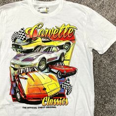 Cute Tee Shirts Vintage, Graphic Tees Vintage Cars, Car Shirts Aesthetic, Vintage Printed Shirts, Vintage Car Graphic Tee, Vintage Car T Shirt, Cool T Shirts Vintage, 80s T Shirts Vintage Tees, Thrifted T Shirts