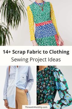 Clothing Made From Scraps, 1 Yard Fabric Projects Clothes, Scrap Fabric Clothing Ideas, Patchwork Dress Pattern Ideas, Leftover Fabric Ideas Clothes, Scrap Fabric Shirt, Scrap Clothes Ideas, Scrap Fabric Dress, Upcycle Clothes Diy Refashioning Trash To Couture