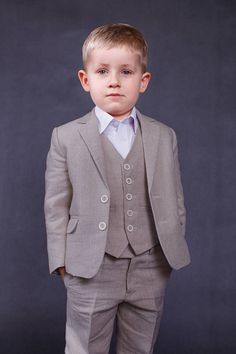 Ring bearer outfit Wedding boy suit Linen suit Boy linen Beige Linen Suit For Wedding, Beige Linen Wedding Suit, Wedding Linen Sets With Notch Lapel, Wedding Linen Set With Notch Lapel, Kids Suits Boys Wedding, Kids Suit Boys, Wedding Ring Bearer Outfit, Boys Wedding Suits, Baby Boy Suit